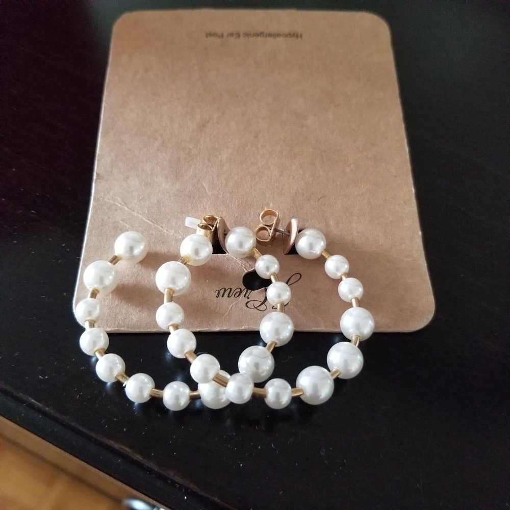 Jcrew Beaded Hoop Earnings -